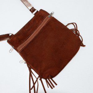 Bolsa pequena tiracolo marrom camurça - Imagem 3